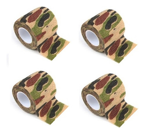 Pack 4 Cintas De Camuflaje Elástica Táctico Caza Aire Libre