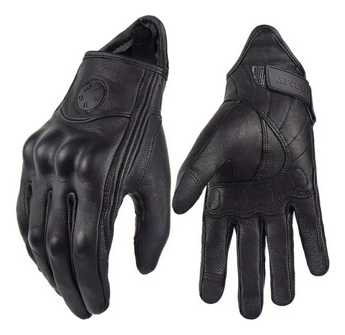 Guantes De Moto De Cuero Retro For Hombre Y Mujer, Verano