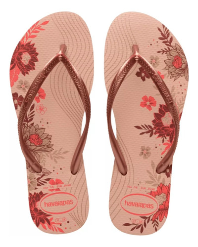 Sandálias Feminunas Slim Organic Havaianas Diveras Cores.