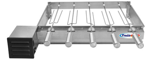 Churrasqueira Giratoria Grill Baixo 5 Espetos Motor Weg Cor Motor Lado Esquerdo