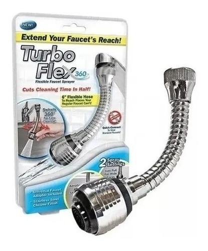 Turbo Flex Extension Flexible Grifo Llave De Agua 360 Nuevo 