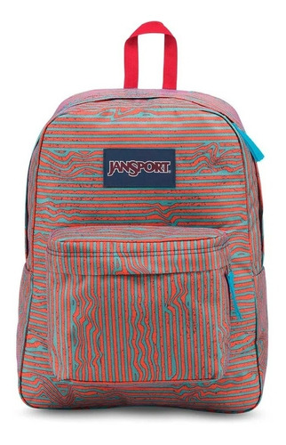 Mochila Espalda Jansport Superbreak Con Rayas (10481)