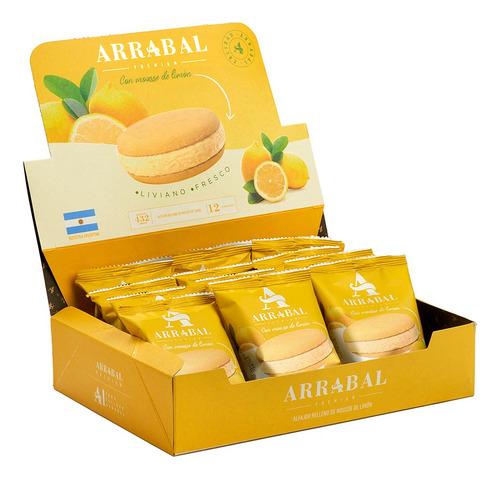 Alfajor Arrabal Limon Caja X 12 U 