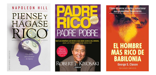 Piense Y Hágase Rico+ Padre Rico Padre Pobre -pack X 3libros