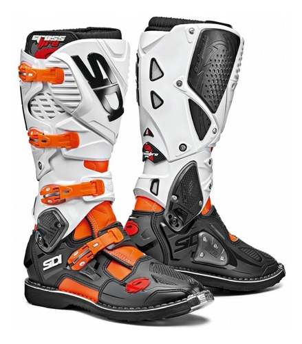 Bota Moto Sidi Crossfire 3 Orange Fluo / Black / White