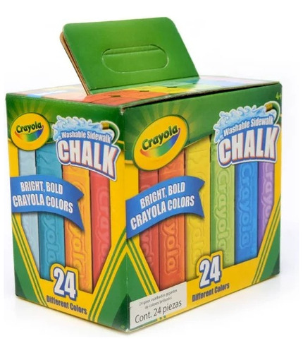 Crayola Sidewalk Chalk 24 Gises Gigantes Colores Brillantes