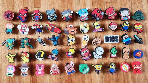 50 Pins Pines Adornos Paracrocs Gomones X Mayor Combo Por 50