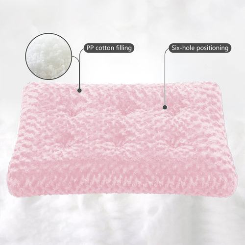 Cama De Veludo Rosa Para Animais De Estimação, Colchão Ortop