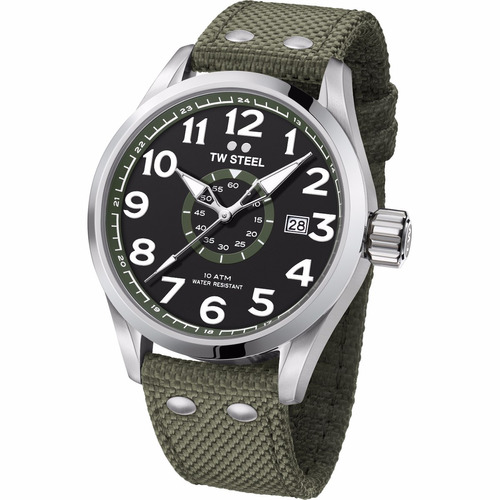 Tw Steel Volante Nylon Verde Militar 48mm Vs22 Diego Vez