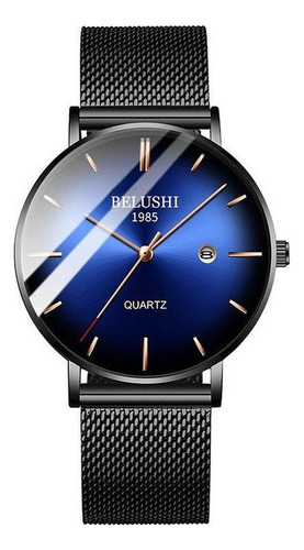 Reloj De Calendario Moderno Belushi B-010 De Acero Inoxidabl