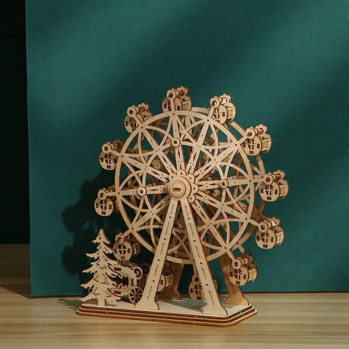 Rompecabezas 3d De Noria, Juguetes De Madera, Rompecabezas I