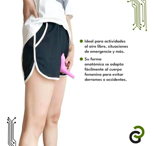 Orinal Urinario Portátil Femenino De Silicona Reutilizable Rosa
