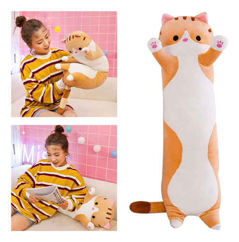 Almohada De Felpa Para Gatos, Almohada Larga De Felpa Suave,