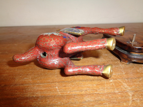 Imagen 10 de 10 de Antiguo Caballo De Bronce Esmaltado Cloisonne