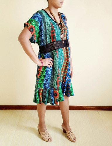 Imagem 4 de 6 de Vestido Feminino Tecido Curto Carolina