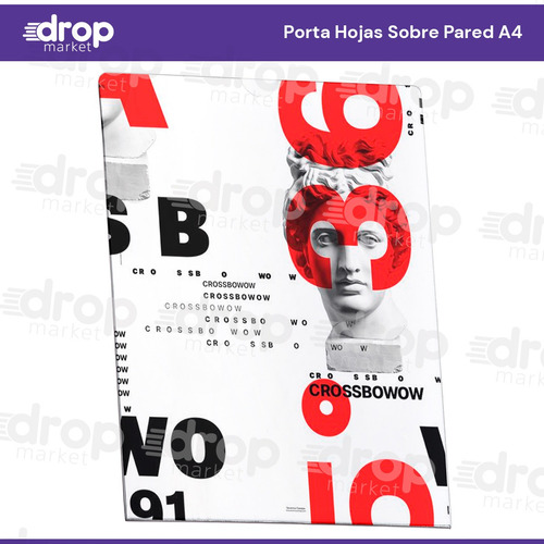 Imagen 2 de 10 de Porta Hojas A4 Sobre Pared | Pet Tipo Acrílico | X 10 U.