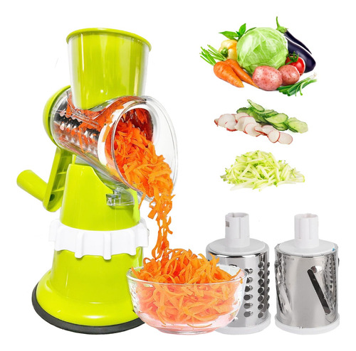 Rallador 3 En 1 Manual Corta Vegetales Frutas Queso Practico