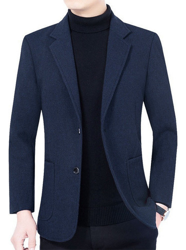 Saco Blazer Hombre Moda Formal Confort Slim Fit Dos Botón A