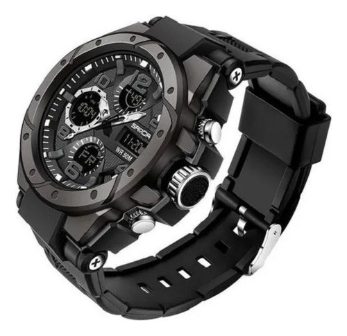 Reloj Impermeable Para Hombre Sanda 6008 Quartz Led