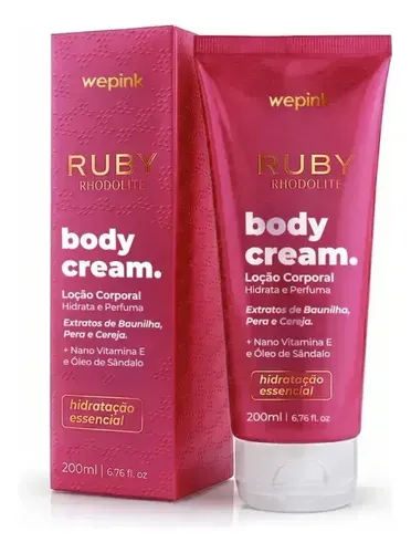 Body Cream Ruby Rhodolite Creme Hidratante 200ml - Wepink