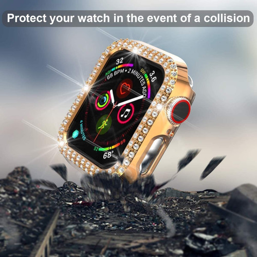 Carcasa Con Apple Compatible Watch Series 6/5/4 Se Bling Dia