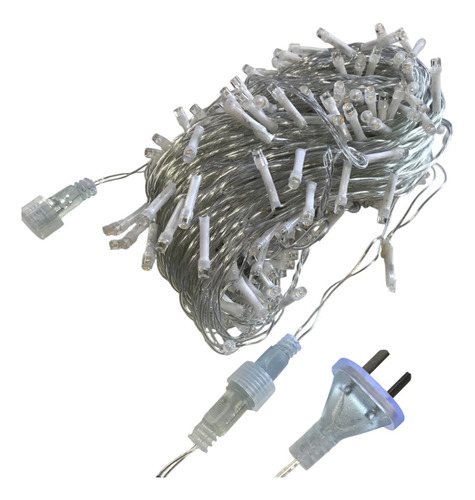 Guirnalda Luces Estrobo Calida Destello Frio 30 Mts Conector