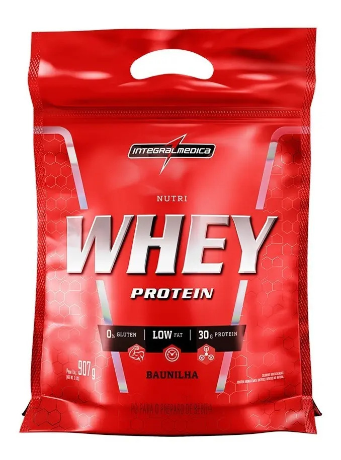 Nutri Whey Protein 907g Refil - Integralmedica Sabor Baunilha