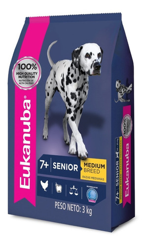 Eukanuba Senior Medium Breed X 3 Kg Envio Gratis