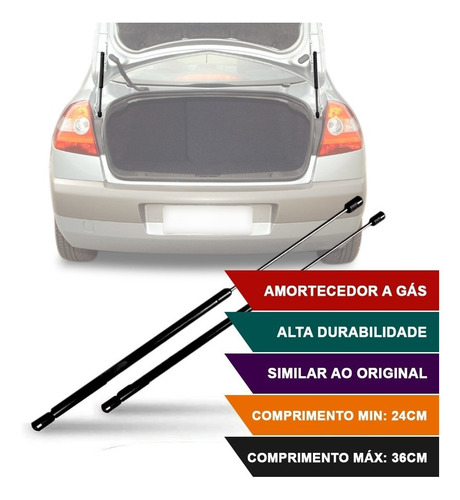 Par Amortecedor Tampa Da Mala Megane Sedan 2006/