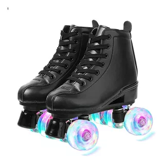 Patines Roller De Clásicos De 4 Ruedas Luminosas Y Freno