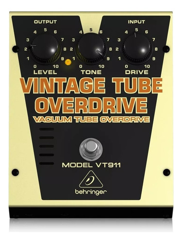 Pedal Vintage Tube Overdrive Behringer Vt911 +