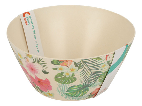 Imagen 3 de 9 de Bowl Fibra Bambu 15 Cm Biodegradable Diseño Flores
