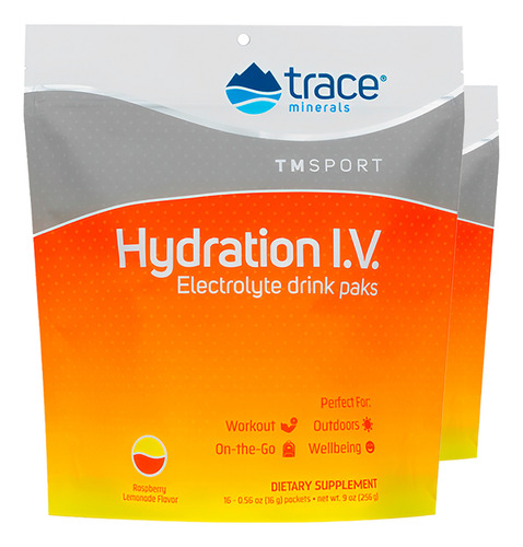 Trace Minerals Hidratação Eletrólito Pacote Com 16un 2un Sabor Sem Sabor