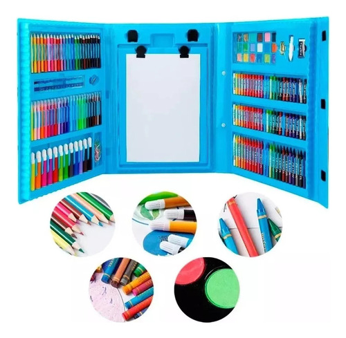 Set De Dibujo Infantil De 208 Piezas, Lata De Lápices Genial