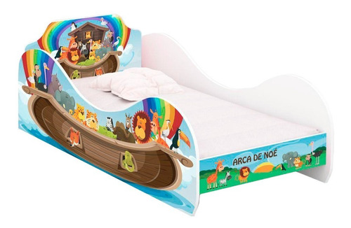 Mini Cama Infantil Tema Biblico Arca De Noé Com Proteção Mdf