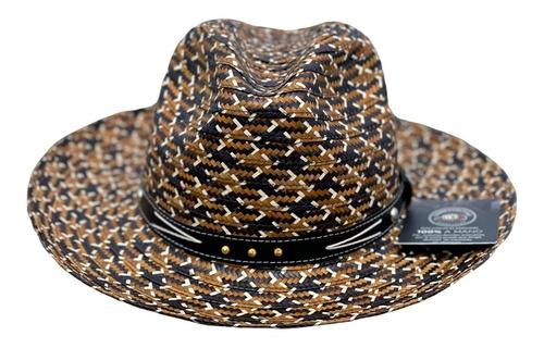 Sombrero Fedora Color Marrón Exclusivo A Mano 