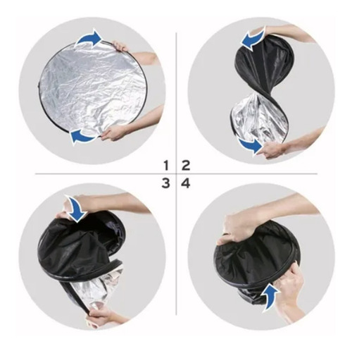 Imagen 2 de 7 de 5 En 1 Pantalla Reflectora Fotografico 110cm Más Bolso