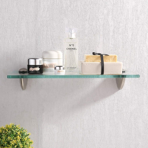 Set 2 Repisas De Cristal Rectangulares + Soportes - Calidad