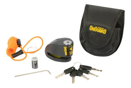 Traba Disco Con Alarma Onguard 6 Mm 120db Modelo 8256 Color NEGRO 6MM