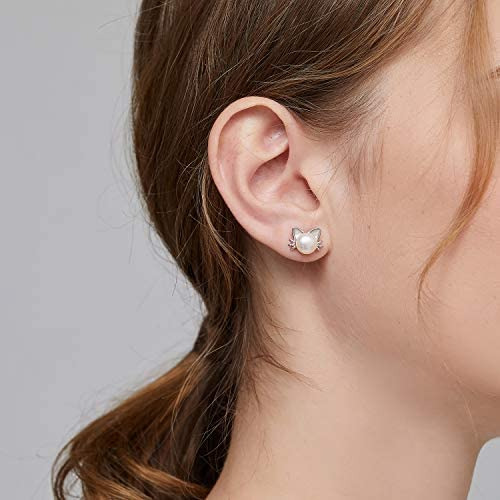 Pendientes De Gato Pendientes De Perlas De Gato Pendientes D