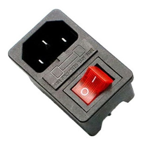Switch O Interruptor Basculante Porta Fusible Iec320 C14 10a