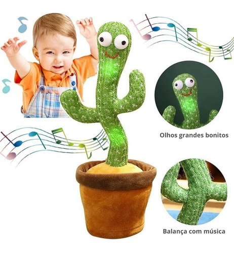 Caquito Repete A Fala, Dança E Toca Música Bluetooth Led