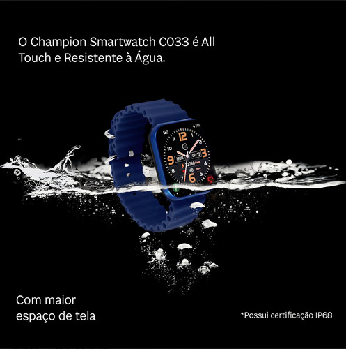 Smartwatch Champion 2 Pulseiras C033 Ch50033x Preto/verde Caixa Verde Pulseira Preto Desenho Da Pulseira Liso