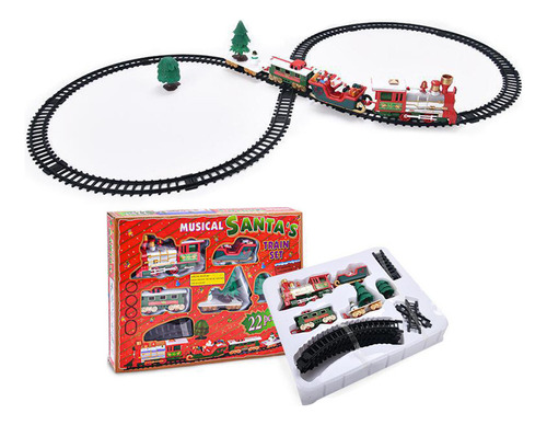 Tren Y Vía Eléctrica De Navidad, Regalo Para Niños