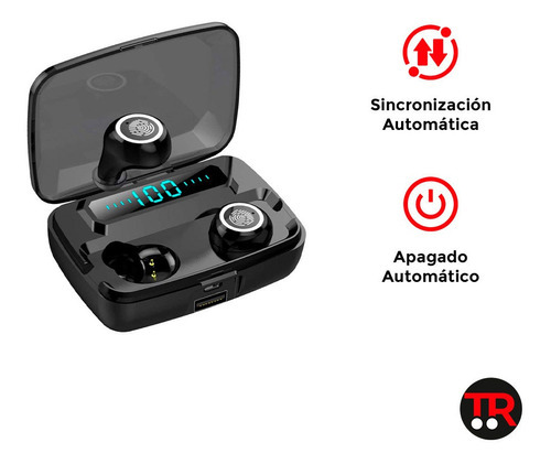 Imagen 3 de 8 de Auriculares Bluetooth 5.0 Inalámbrico M11 Touch Power Ade