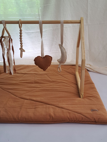 Gimnasio De Madera Para Bebes Estilo Montessori Canela