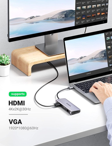 Concentrador Usb Tipo C Multifuncional Ugreen 10 En 1 /cm179