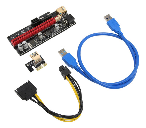 Tarjeta Elevadora Pcie De 1x A 16x, 4 Capacitores Sólidos, I