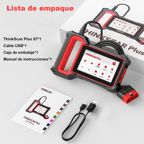 Escáner automotriz obd2 thinkcar thinkscan pluss7 para autos