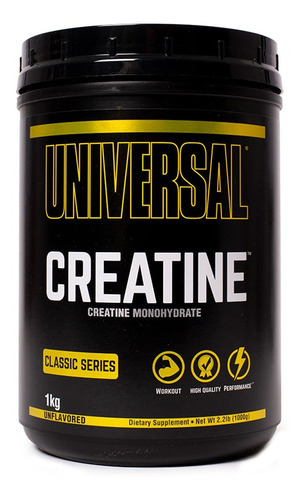 Suplemento em pó Universal Nutrition  Suplemento Creatine creatina monohidratada Creatine sabor  without flavor em pote de 1mL